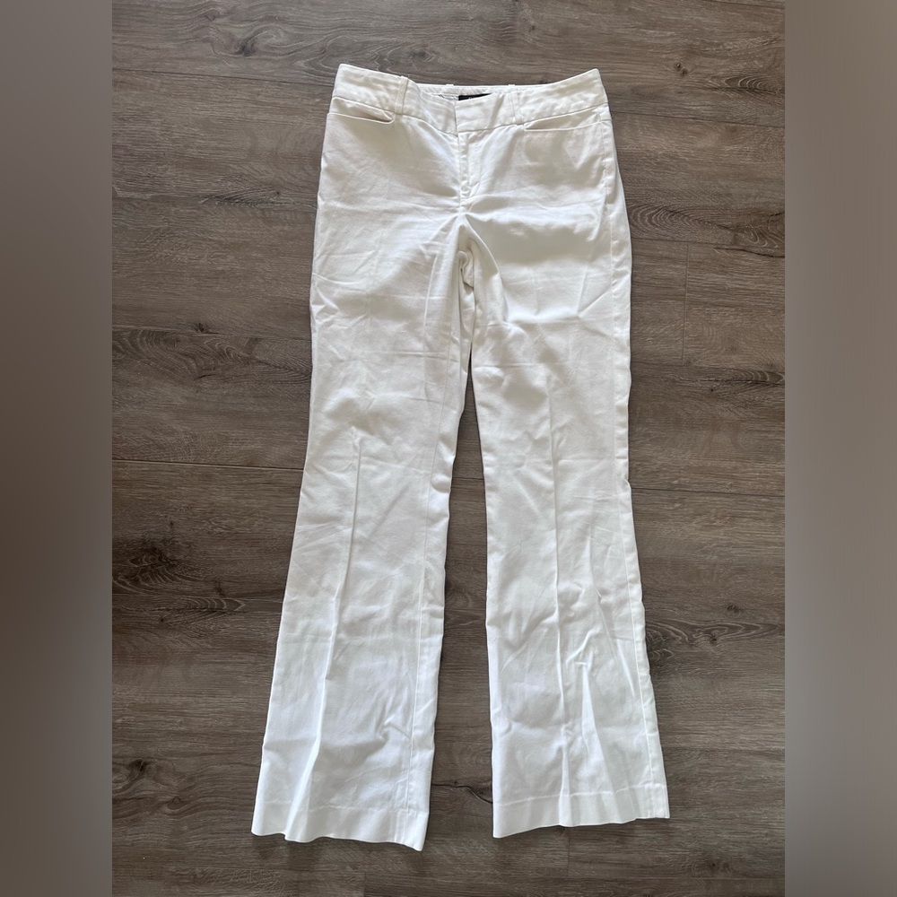 Club Monaco White Flare Pants